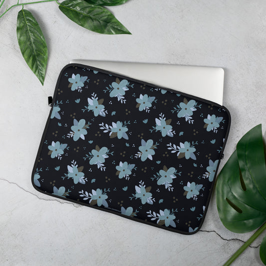 Laptop Sleeve 'Blue Flowers'