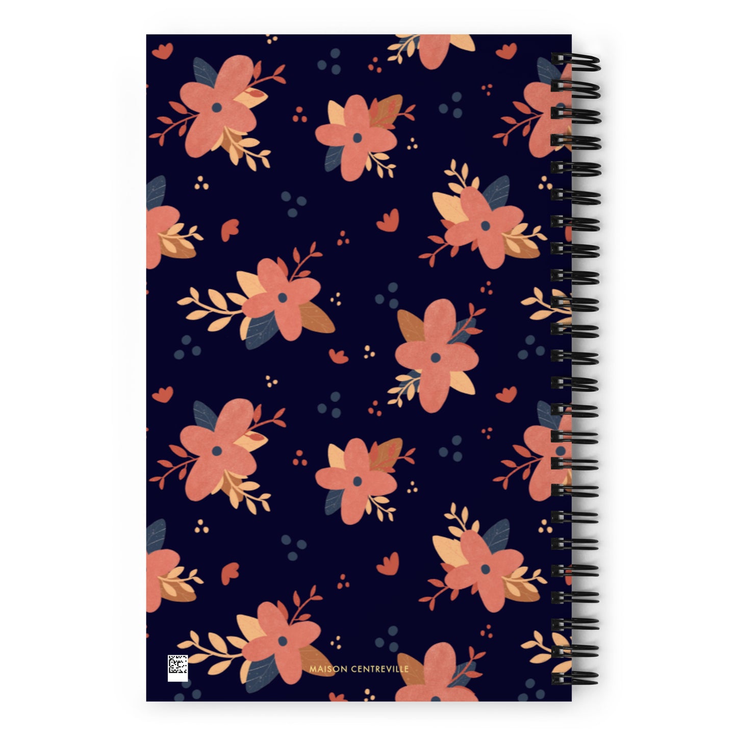 Spiral notebook 'Orange Flowers'
