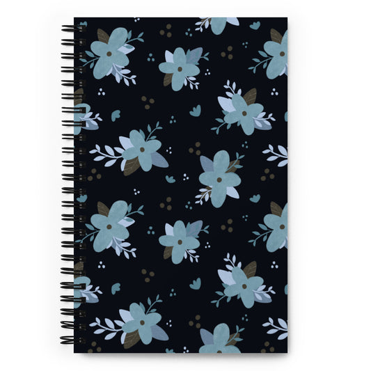 Spiral notebook 'Blue Flowers'